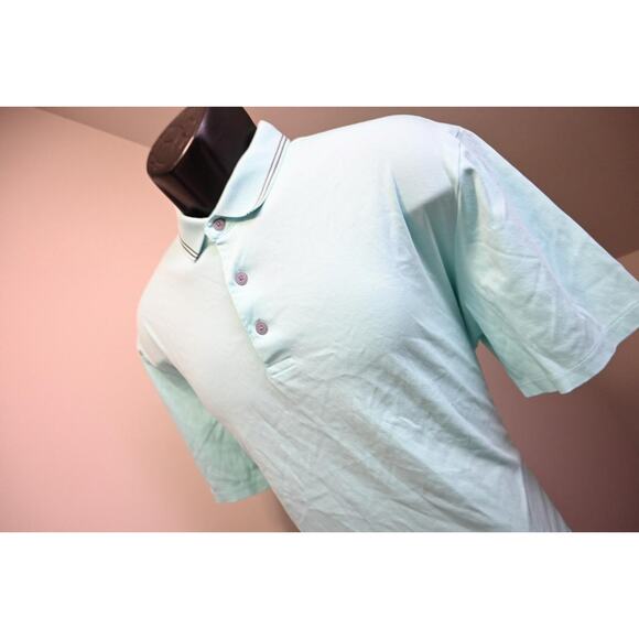 Callaway Golf Polo Shirt Cotton Blend Performance Light Blue Shirt Mens Sz Large - Picture 1 of 8